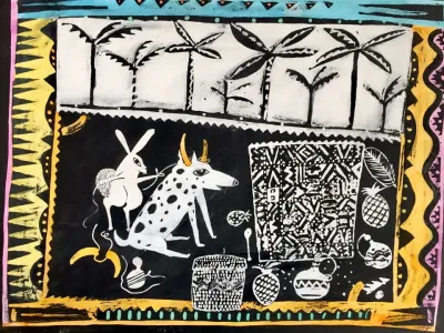 'Why the Agouti Has No Tail' illustration 4