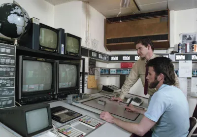 Andy Davy and assistant on Paintbox