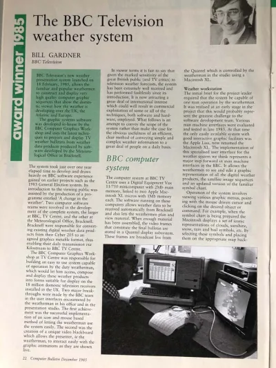 BBC TV Weather System article 1