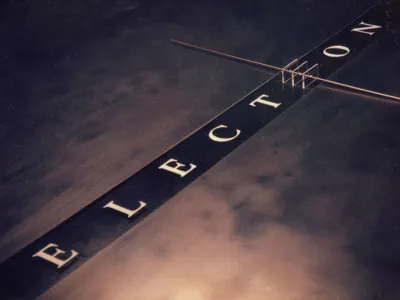 Election 87 physical model for CG logo