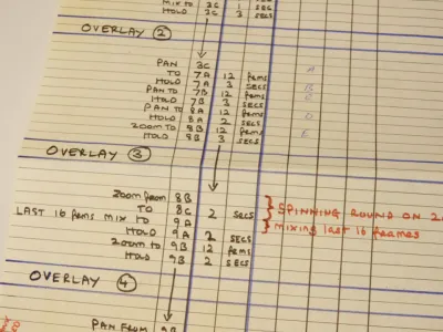 Grange Hill titles camera dope sheet 4