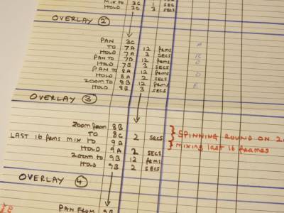 Grange Hill titles camera dope sheet 4