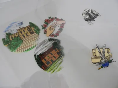 Pride and Prejudice closing titles illustrative elements