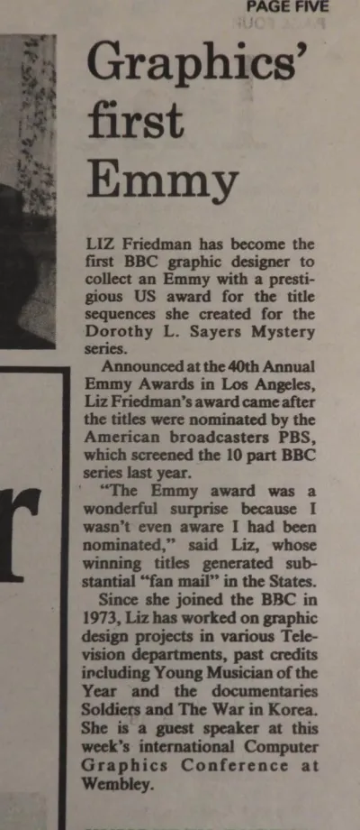 Ariel press cutting 12 October 1988