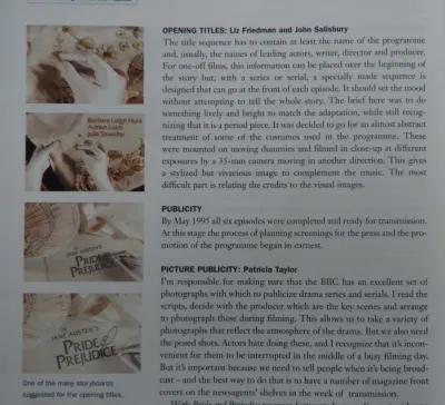 Pride and Prejudice 'Making of' book extract