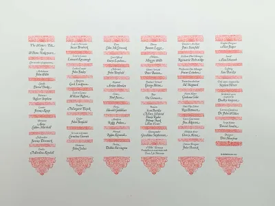 The Winter’s Tale (1980) roller caption artwork printed in 2 colours on handmade paper 