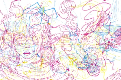 Colourful sketches of various objects