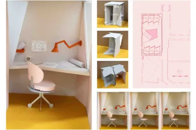 Architectural modal desk space