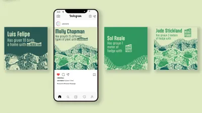 Social media slides illustration of hedges 