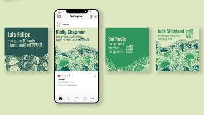 Social media slides illustration of hedges