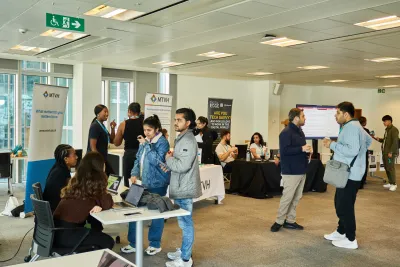 A careers fair during LaunchPad.
