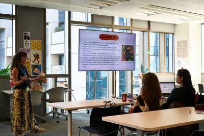 A presentation during LaunchPad.
