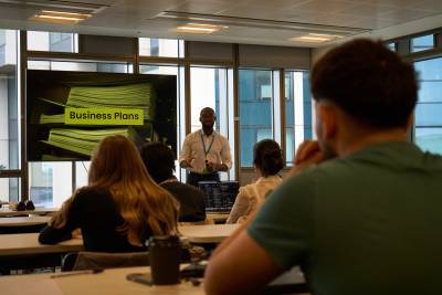 A presentation during LaunchPad.