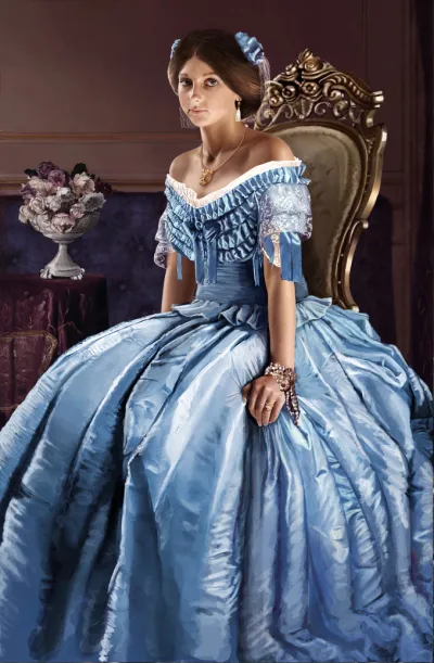 Lady in Blue Dress - Character concept