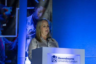 A person speaking at the On Air event