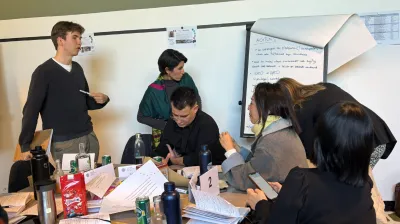 A photo of students at a workshop