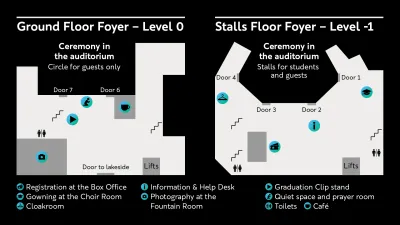Graduation venue map of Barbican