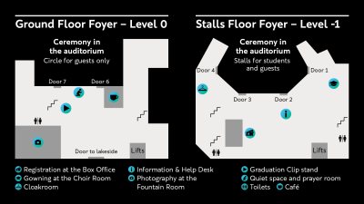 Graduation venue map of Barbican