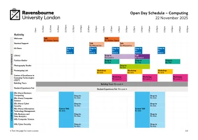 Open Day schedule - Computing