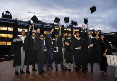 Graduates celebrating