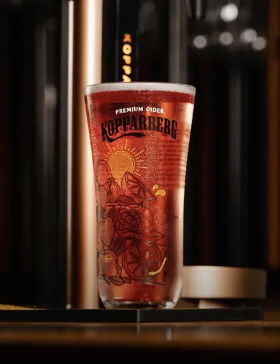 A glass with a drink 