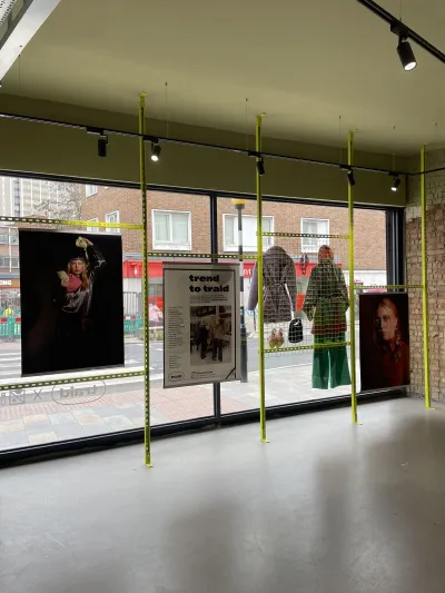 A display of work from fashion students 