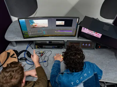 Editing and post production session 