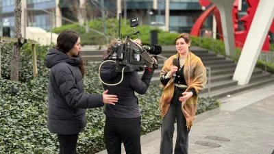 BBC ob truck at Ravensbourne