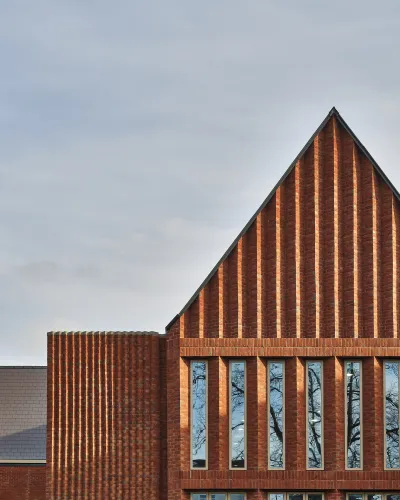 Photo of top half of The Mitchell building 