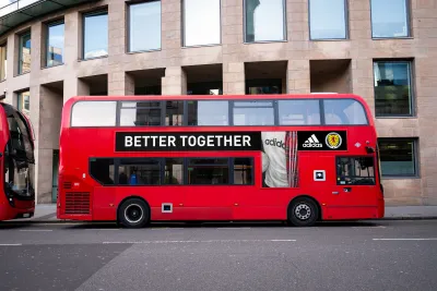 Winning project on a bus