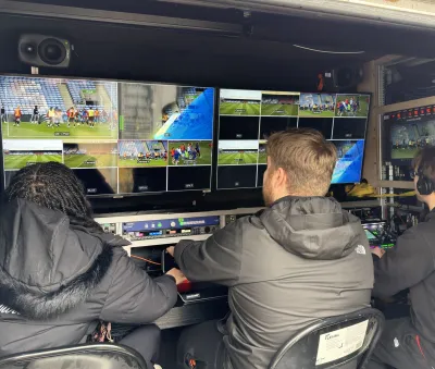 Ravensbourne University students on an industry visit to Crystal Palace FC